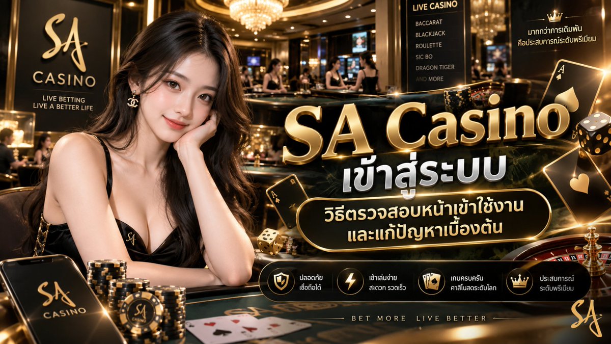 SAGAMING_CASINO's tweet photo. SA Casino เข้าสู่ระบบอย่างมั่นใจ เช็กหน้าเข้าใช้งานให้ถูกต้อง ใช้งานได้สะดวกทั้งมือถือและคอมพิวเตอร์

อ่านต่อได้เลย >> https://t.co/if2HfonyWy

สมัครเลย > > https://t.co/nlRtV6Sf5F

#sacasino #เว็บตรง #เครดิตฟรี #คาสิโนออนไลน์ #sagaming #sagame https://t.co/0k3GDOYnzl