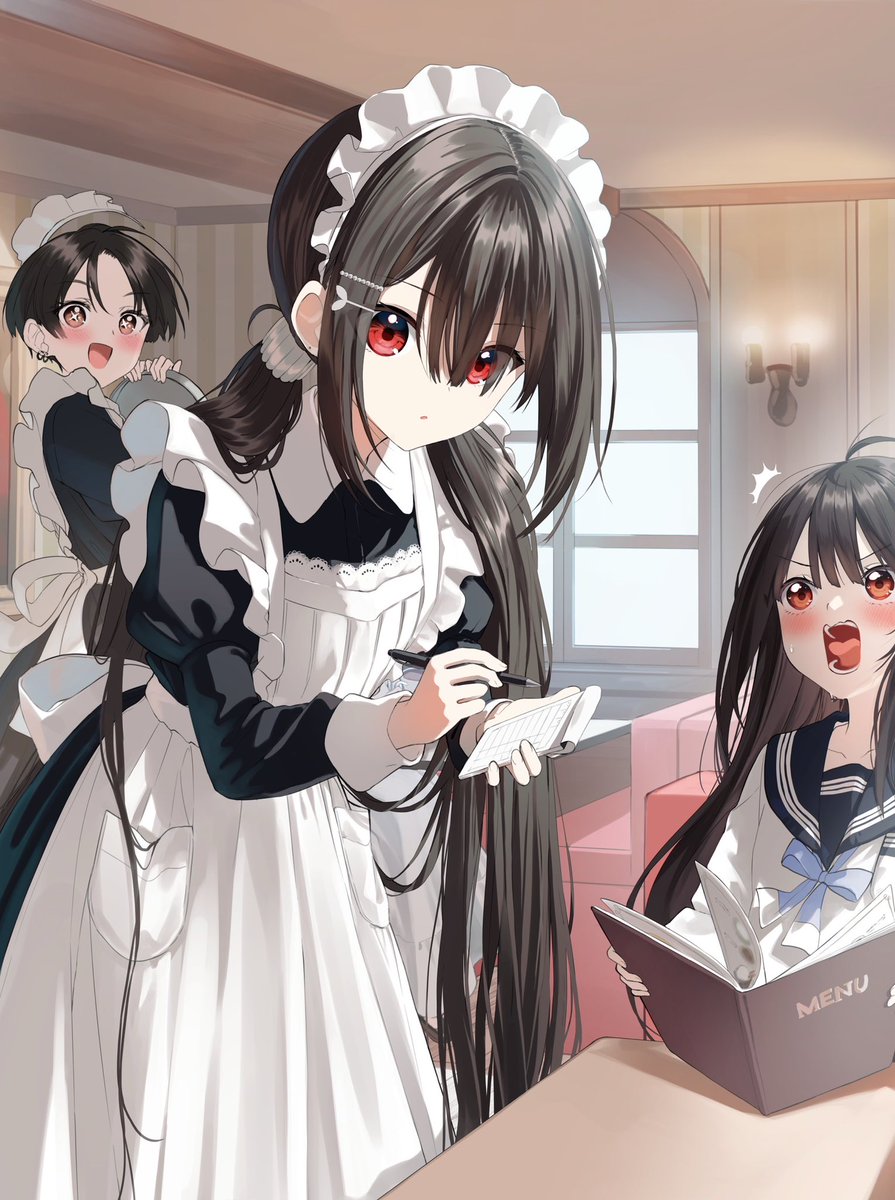 RailgunKy's tweet photo. 「先輩、彼女さんいたんですね。あ、ご注文は？」 https://t.co/ZpQwuO5uGH