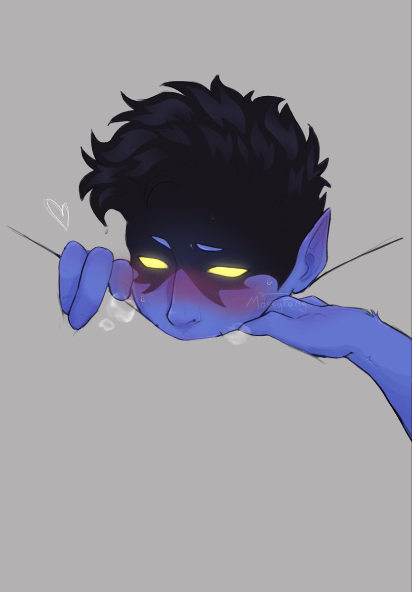 MossyFang's tweet photo. He’s just eating a watermelon! 
Art by me!💙 https://t.co/frfTR0Zqf1