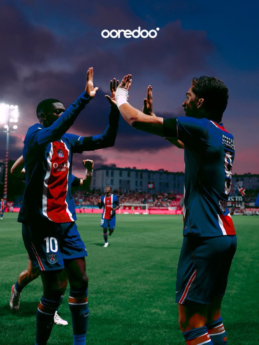 PSG_English's tweet photo. Have a great week! 😁👋

Celebration of the day with @OoredooQatar https://t.co/0MaCE3pE8C