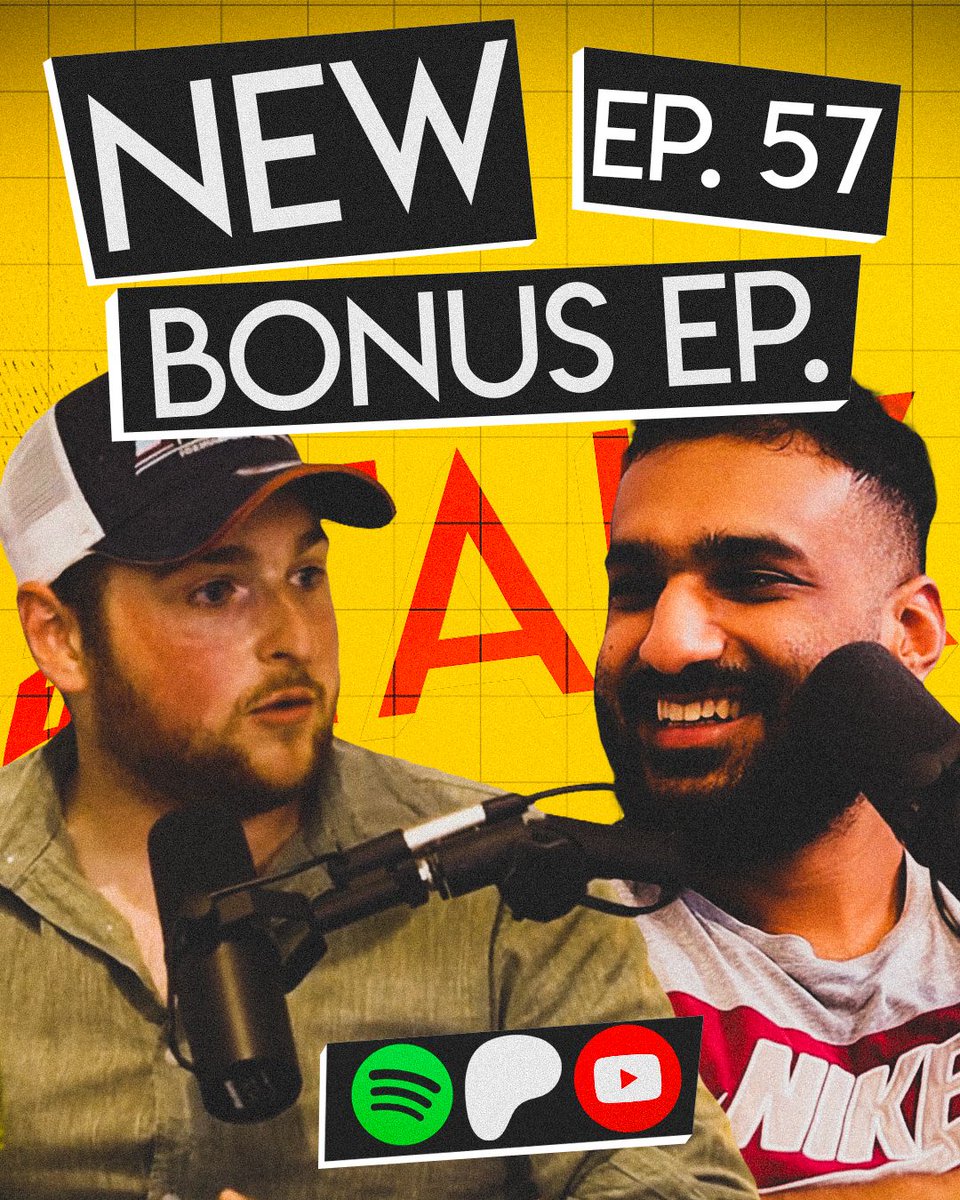 TalkShiftPod's tweet photo. EPISODE 57 BONUS CONTENT IS OUT NOW! 
BECOME A MEMBER, PATRON, OR SPOTIFY SUBSCRIBER TO WATCH! https://t.co/xwYBi9kOeJ