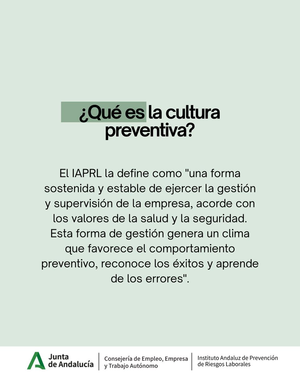 IAPRL's tweet photo. La cultura preventiva no se decreta. Se construye. 📋

Aquí te dejamos las preguntas más frecuentes sobre este concepto

Desliza para revisar cada punto ➡️

¿Trabajas con algún modelo de medición de cultura preventiva en tu organización? 

#IAPRL #PRL #SeguridadLaboral https://t.co/CNmr2ruXQW