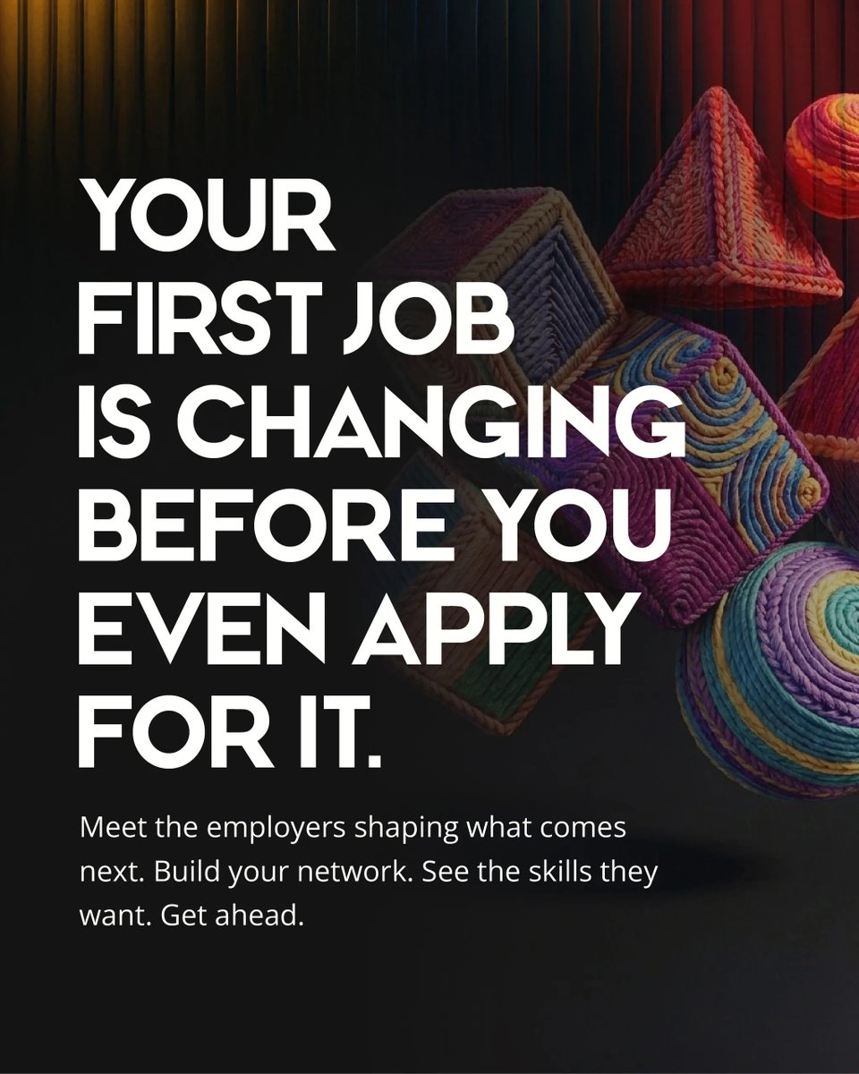 sgfintechfest's tweet photo. Nobody warns you the job you're studying for might not exist by graduation.

1 in 3 employers are already rewriting entry-level roles around AI. A 62% wage premium already goes to people who can use it, not just talk about it.

Singapore FinTech Festival's Talent Pavilion is where you get ahead of that, real employers hiring in person, plus paid internships open now at https://t.co/QWuEatUXhW (backed by Monetary Authority of Singapore (MAS)).

🎟 Students & Academic staff get in for free. Grab your Academic pass and get moving first: https://t.co/NqWP3xayje

#SingaporeFinTechFestival #SFF2026 #SGFinTechFest