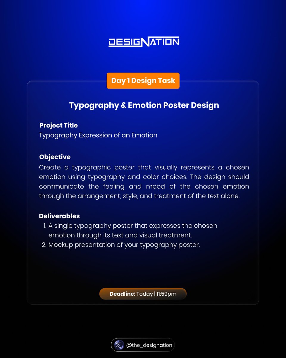 The_DesigNation's tweet photo. It's another week to be creative! 🧡💙

Frame 1: Graphics Designers 
Frame 2: UI/UX Designers 

Quote this post with your submissions 🔥 https://t.co/tD78ouqLd7