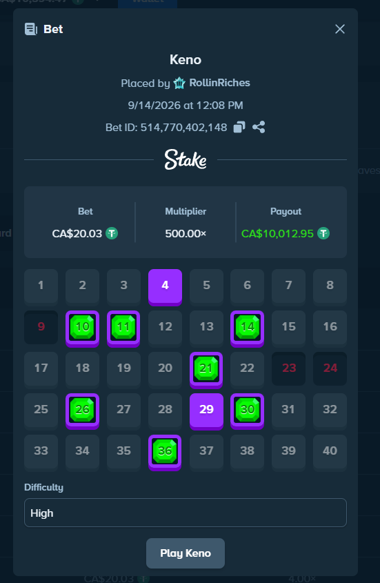 RollinRiches_'s tweet photo. BANG FINALLY 500x On @Stake Keno🔥

TIPPING 10 PEOPLE DROP YOUR USERNAMES 👇

Code Riches on Stake 💚 https://t.co/dFe5NdXUog