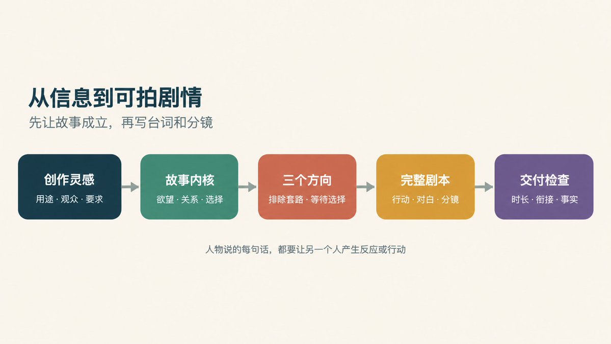 lee19959815's tweet photo. 第一次在 X 发帖，分享一个我做的开源 Skill。

做剧情视频，从客户简单的需求到成品拍摄脚本

story-video-director 从输入的“视频要求”出发，并结合skill主动提问获取主要信息。信息获取后，skill会排出常用套路，并给到先3 个创作方向，选定后再写生活化对白和连续时间码分镜。适合 5 分钟内中文剧情视频。

仓库地址，欢迎试用、挑毛病：
https://t.co/MK4ovpuB0v