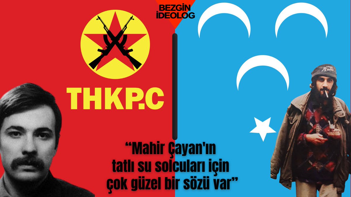bezginideolog's tweet photo. 🔴 Salih Mirzabeyoğlu’nun Mahir Çayan örneği

“Solun en büyük zaafı, yazar-çizer takımıyla, savaşan adamları arasındaki kopukluk olmuştur... Mahir Çayan'ın böyle tatlı su solcuları için çok güzel bir sözü var: 

‘Siz, marksolog olabilirsiniz ama, marksist olamazsınız!’

Nitekim marksolog da olmayan böyle bir grup var ki solculuk adına tek hüneri ‘fahişelik de bir meslektir!’ diye gösteri yapmaktan ve bulduğu bir manyağı gûya din bilgisi içinde dine saldırtmaktan ibaret kaldı...”

📕 Üç Işık