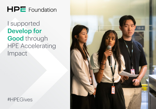 annarawska5's tweet photo. I supported Develop for Good through HPE Accelerating Impact #HPEGives. Develop for Good are platform pairing underrepresented computer science students with nonprofits to build tech products https://t.co/LBEP8s2x0M https://t.co/O1C0MSTtCB