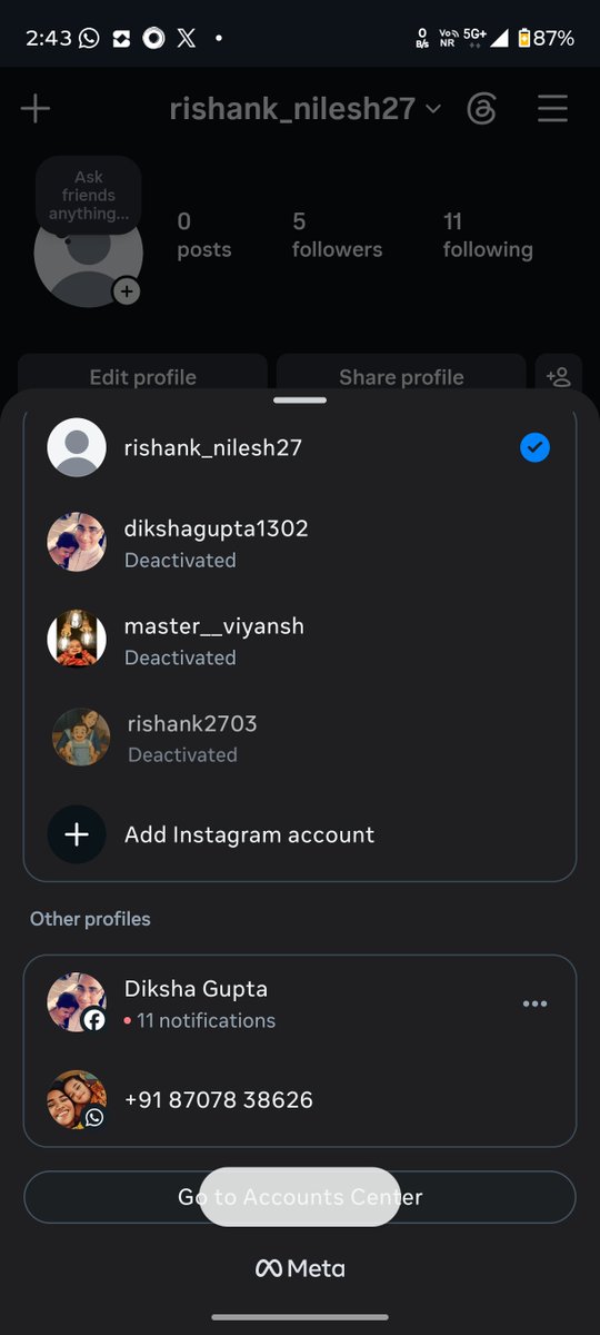 Dikshagupta1302's tweet photo. My all account is deactivated ky base hai don't know @instagram @facebook @Meta https://t.co/SeG4VNQkX5
