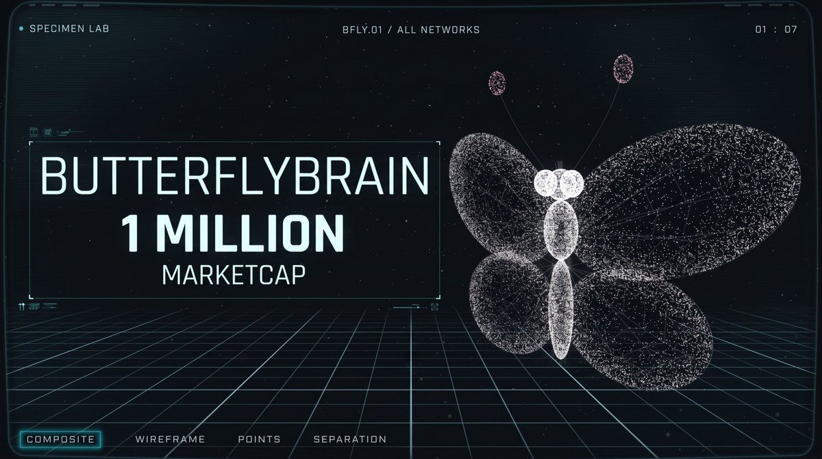 bflybrains's tweet photo. $1M MCap unlocked. 🎉
New milestone. New chapter. 📈
$Butterflys

https://t.co/um6QASd7O1 https://t.co/3VbZXfuYMS
