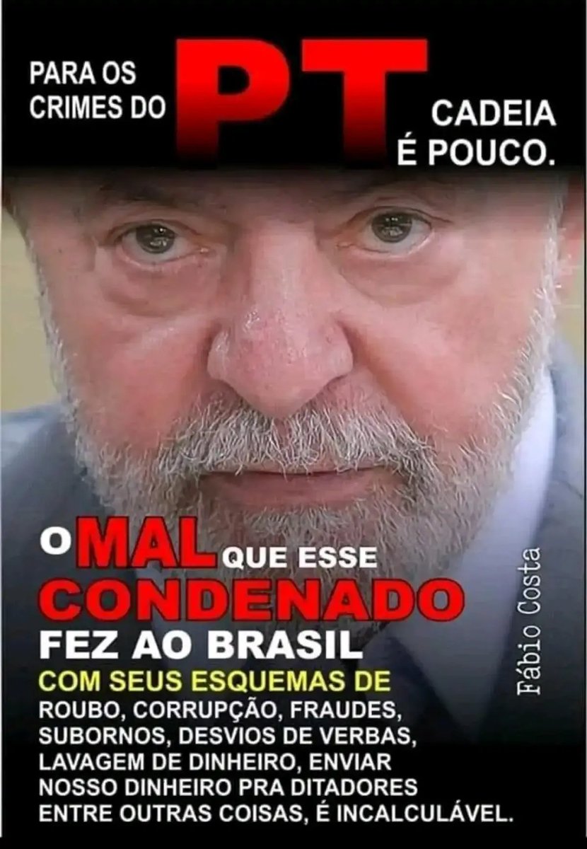 NeySilv36729893's tweet photo. Lula, é a pior desgraça política desse país. https://t.co/0w18wY7USo