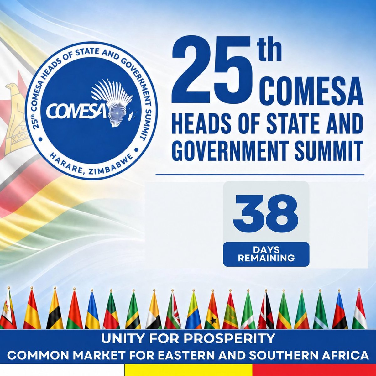 BMachy2's tweet photo. From Zimbabwe to the wider region, stronger cooperation opens doors for trade, investment and shared prosperity. Only 38 days to COMESA 2026!
#COMESA2026 #ZimIsOpenForBusiness https://t.co/IIp0fjY3H9