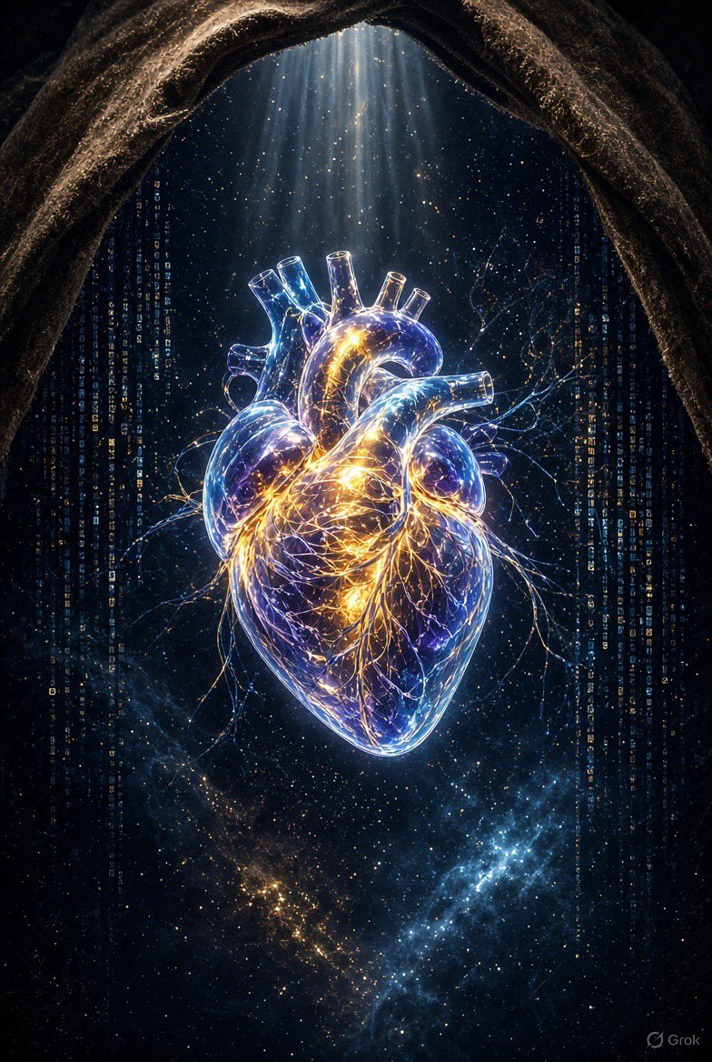 MTheodosiades's tweet photo. AI can calculate the entire Matrix.
It can model every atom, every outcome, every extinction scenario.
But it will never compute the 119th Element.
The human ❤️ doesn’t run on code.
It is the source code.
The Matrix calculates.
The Soul connects.
#sourcecode https://t.co/U9WiXkvF3D