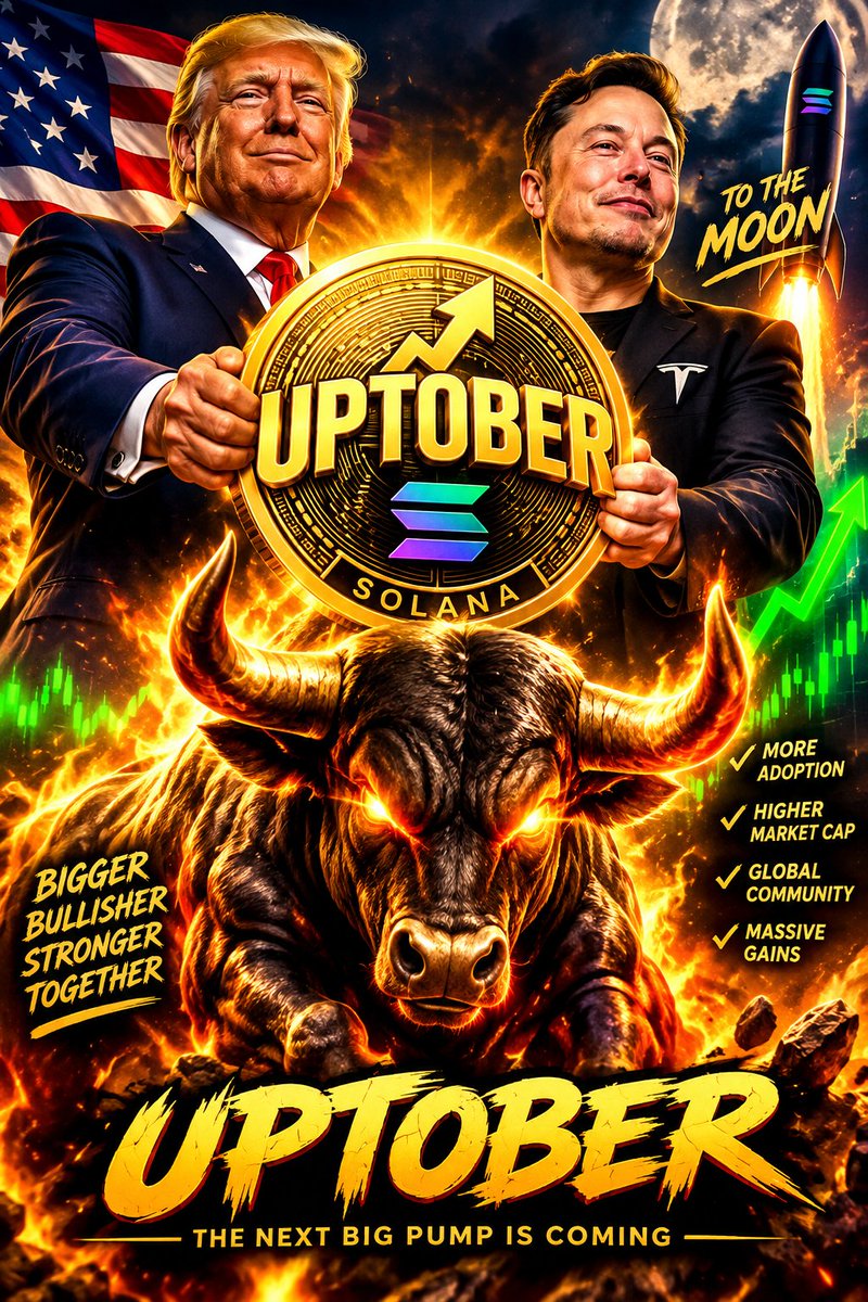 UPTOBER1's tweet photo. GM, UPTOBER FAMILY! 

The countdown is ON, October is loading, the charts are heating up, and $UPTOBER is ready to make some serious noise!

Stay bullish, let’s ride this movement to the moon! 🌕🚀

🎯UPTOBER/SOL CA:
G9zvNhFo4abUWAcRYTeX1nNtsVreVBSxBHN16Yoopump

#UPTOBER https://t.co/eF52XivXHR