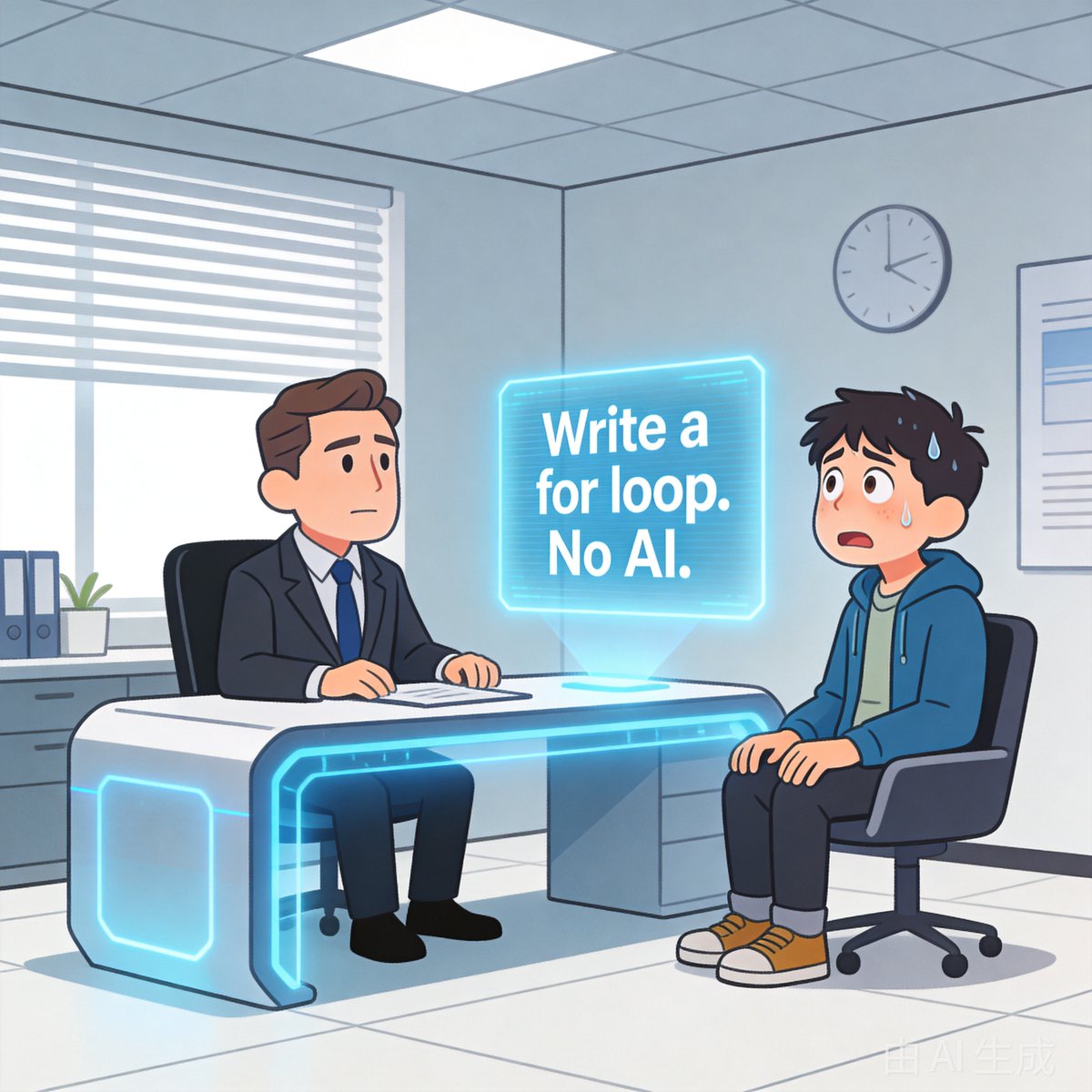 rollinggodida's tweet photo. POV: Job interview in 2050. #DevLife #Programming #TechHumor #AI #CodingMemes https://t.co/tYa7fmlKX5