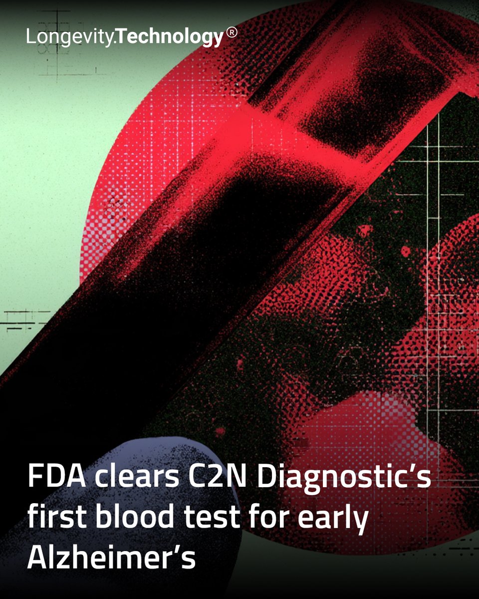 LongevityTech's tweet photo. PrecivityAD2 can now be used in symptomatic adults as young as 40, giving doctors a blood draw instead to check for amyloid plaques.

https://t.co/84hkWLKDsY

#longevity #Alzheimers #amyloid #bloodtest #diagnostics https://t.co/CxoDINMxBj