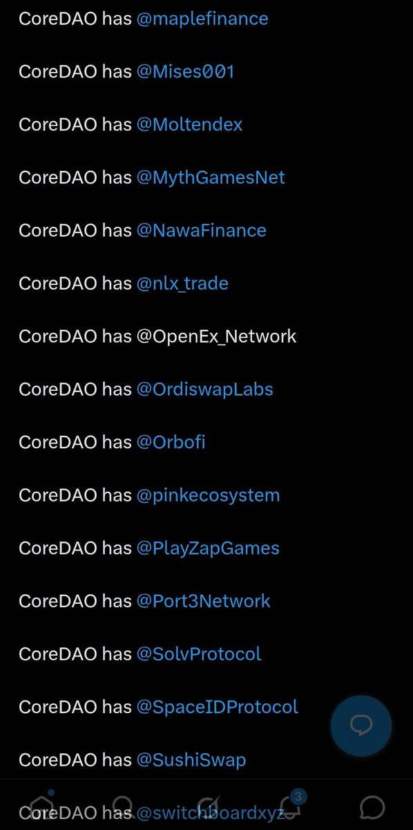 Mubarakbinamin's tweet photo. 98% of the protocols on core have gone and some with communitys hard earnings @Coredao_Org  needs to answer some serious questions.

@richrines funder and initial contributor or scamer needs to explain 

Looking at the ecosystem today, it appears that a huge portion of the protocols once associated with $Core has disappeared  potentially 90% or more. Even more concerning are claims that some communities may have lost funds along the way.

And when major ecosystem participants appear to walk away, that raises an obvious question: what exactly happened to the CoreDAO ecosystem?

I’m not going to call something a scam without evidence, but the situation absolutely deserves transparency. If CoreDAO was built to create a sustainable ecosystem, users deserve to know where the protocols, liquidity, developers and community funds went.

CoreDAO: show the community the numbers. Show the treasury. Show the surviving protocols. Explain the departures.

Silence only creates more suspicion.

@maplefinance @Mises001 @Moltendex @MythGamesNet @NawaFinance @nlx_trade @OpenEx_Network @OrdiswapLabs @Orbofi @pinkecosystem @PlayZapGames @Port3Network @SolvProtocol @SpaceIDProtocol @SushiSwap @switchboardxyz @CryptoRubic @DappRadar @DeBankDeFi @decubate @eddy_protocol @fiamma_labs @Protocol_Free @Fullforce_io @gardenfi @GunniesXP @g8_keep @icecream_swap @izumi_Finance @joyridegames @LayerZero_Core @akka_finance @Api3DAO @archerswapcore @aveaiofficial @BimaBTC @BitLen_Finance @bits_financial @BlockzGG @b14g_network @Chain_GPT @colend_xyz @COREx_Official

CoreDAO owes its community answers.
#CoreDAO #CORE #Crypto #DeFi