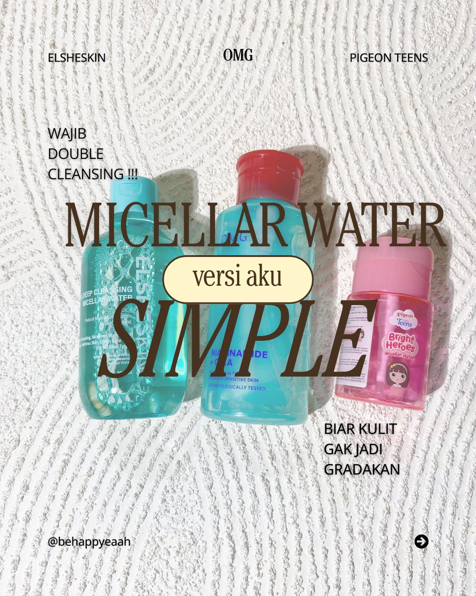 behappyeaah's tweet photo. Jujur ini salah satu skincare yang paling sering aku ganti-ganti, soalnya micellar water tuh kebutuhan basic tapi hasilnya beda-beda banget tergantung formula.

Nah kebetulan lagi punya 3 varian sekaligus di meja, jadi sekalian aja dibahas satu-satu ya~ 🧴 https://t.co/J8wpN49Y0g