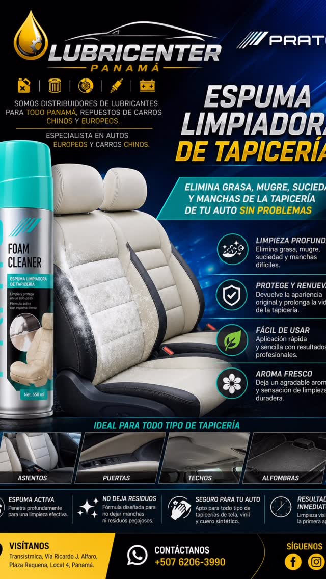 EusebioHinas's tweet photo. Distribuidores de productos Pratos Car Care. Estamos ubicados en Vía Interamericana, frente al Hospital Chicho Fábrega. https://t.co/kHNrnCZiau