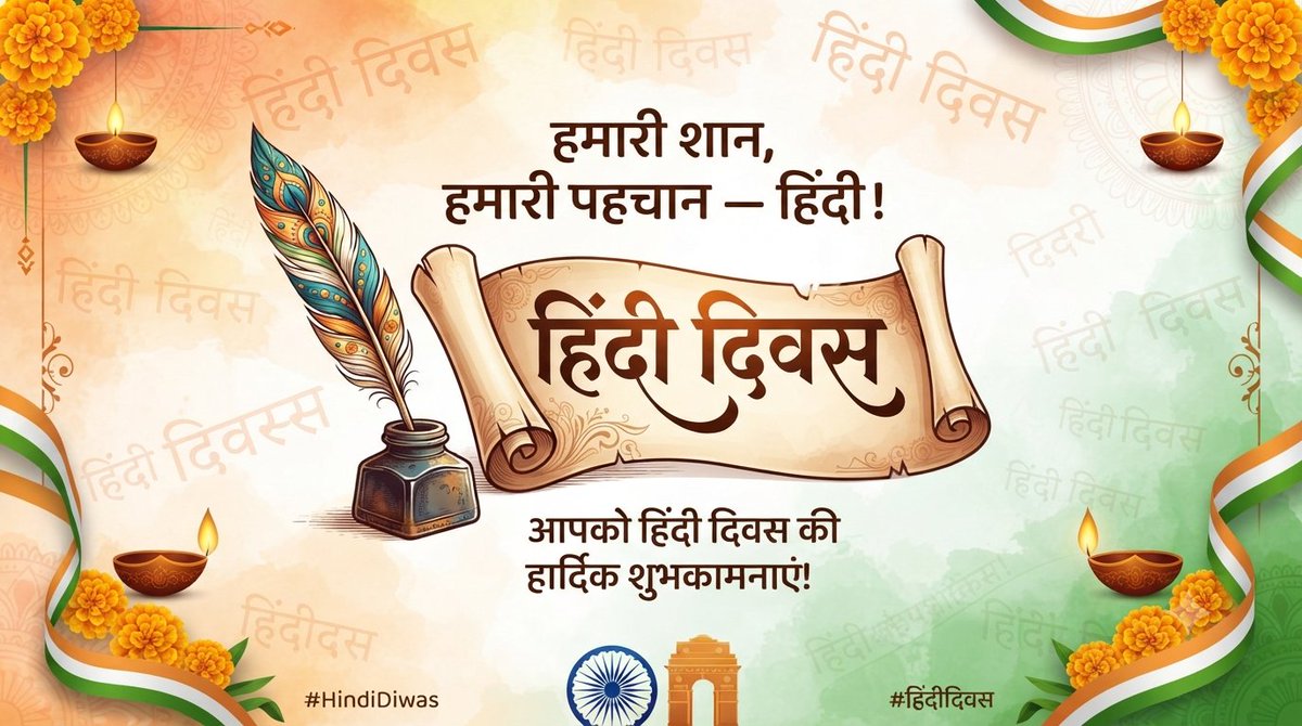 minaxikumar's tweet photo. हमारी शान, हमारी पहचान — हिंदी सिर्फ एक भाषा नहीं, बल्��ि हमारे संस्कारों और एकता का धागा है। 🇮🇳
​आइए अपनी मातृभाषा का ��म्मान करें और इसे गर्व के साथ आगे बढ़ाएं।
​आप सभी को हिंदी दिवस की बहुत-बहुत शुभकामनाएं! ✨
​#HindiDiwas #हिंदीदिवस #Matribhasha https://t.co/yJLfcLgI1i