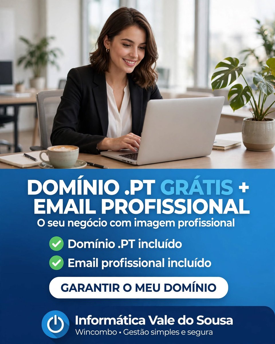 wincombo's tweet photo. 📷 OFERTA ESPECIAL - DOMÍNIO .PT GRÁTIS + EMAIL PROFISSIONAL 📷

📷 Domínio .PT incluído
📷 Email profissional incluído
📷 Gestão simples e segura

📷 Garanta já o seu domínio aqui:
https://t.co/uEgxEFmuv4 https://t.co/jQAUZs7GMj