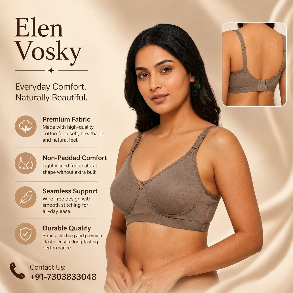 CecilFilipski's tweet photo. Comfort meets confidence. Soft, stylish, and supportive for every moment. Discover a seamless, breathable everyday bra with a smooth fit, adjustable straps, and all-day comfort. https://t.co/mCo2tpl1Gd