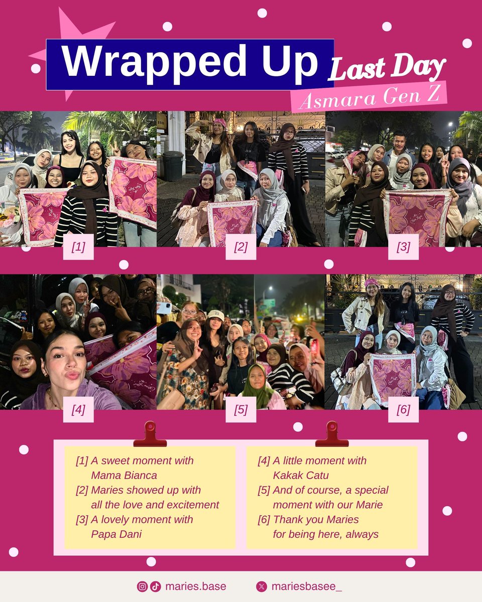 mariesbasee_'s tweet photo. —— 𝐖𝐫𝐚𝐩𝐩𝐞𝐝 𝐔𝐩, 𝐀𝐆𝐙 🤍

And just like that, Asmara Gen Z has come to an end.

Berawal dari project pertama Raisa, perjalanan ini akhirnya membawa begitu banyak cerita. Hari-hari yang panjang, proses yang tidak selalu mudah, sampai melihat Raisa tumbuh, belajar, dan menemukan banyak hal baru di sepanjang perjalanannya sebagai Raisa Marie Teriaz. This chapter will always have a special place in our hearts.

Raisa, thank you for giving so much of yourself to this project. Untuk setiap hari yang kamu lewati, setiap proses yang kamu jalani, dan setiap bagian dari dirimu yang kamu berikan untuk Raisa Teriaz. You did so well, Marie. Proud of you, always. 🥹🫶

Untuk para penulis, seluruh cast, crew, dan semua yang bekerja di balik layar, terima kasih sudah memberikan waktu, tenaga, dan kerja keras untuk membawa cerita ini sampai ke layar. @SCTV @sinemart_ph @.vemmy_sagita @.anggaharyono_ 

A special thank you to Teriaz Fams. Papa Dani, Mama Bianca, and Kakak Catu, for being part of Raisa’s family in this story, and to Arya Mohan for being Raisa’s partner throughout this project. Thank you for making this chapter even more special. @.adam_jordannew @.cindymaymcguire @.cataalcrs @.aryamohan7 

And to our Maries, thank you for being here through it all. For every live reaction, every discussion, every proud moment, every little celebration, and even all the chaos along the way. We got through this chapter together, and having you here made the journey even more special.

Sampai bertemu di cerita berikutnya, Marie. Semoga setelah ini semakin banyak hal baik yang datang, semakin banyak kesempatan untuk berkembang, dan semakin banyak alasan untuk jatuh cinta pada apa yang kamu kerjakan.

Here’s to the next project, the next dream, and every chapter that’s still waiting for you. 💗

With love,
Maries Base

#RaisaMarie #Maries #MariesBase #AsmaraGenZ