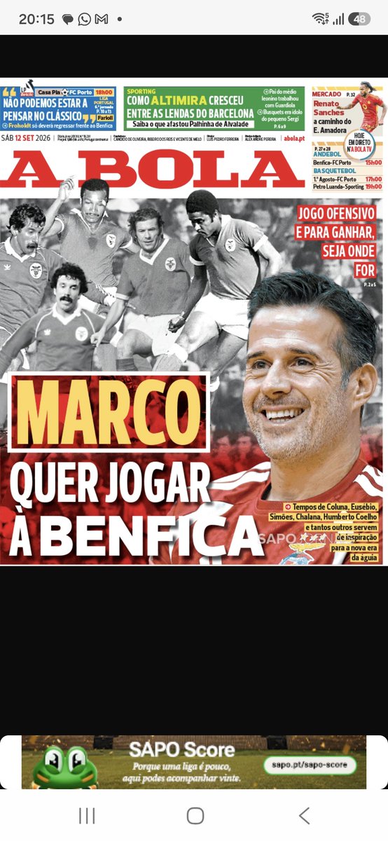 Restlessmind99's tweet photo. @SLBMilGrau Estão a falar mal do vosso jornal oficial. O mais estúpido foi esta capa. https://t.co/r9MleAj5Iy