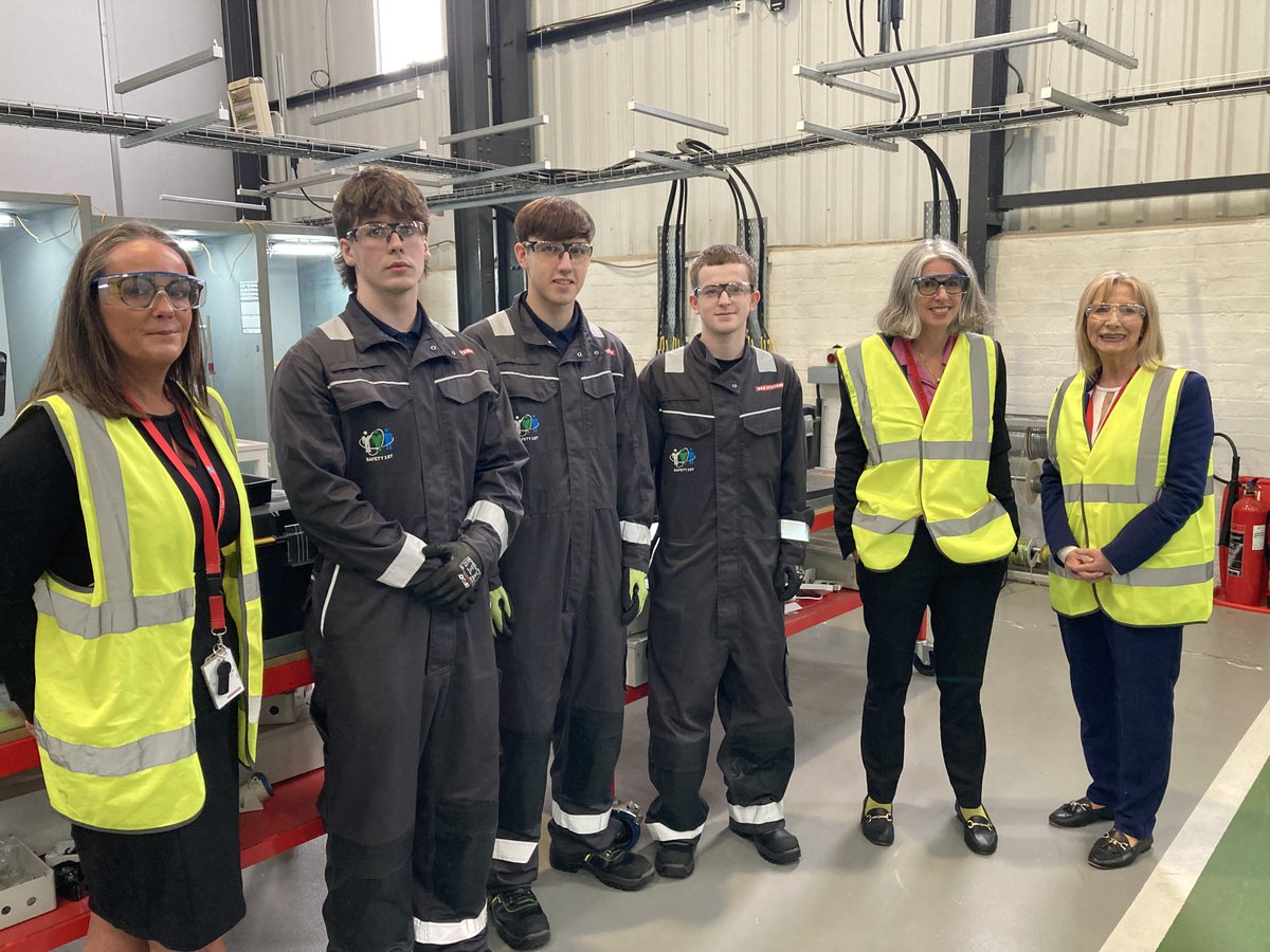 CBI CEO Rain Newton-Smith meeting BAE Systems apprenticeships at the Training Academy in Scotstoun, Glasgow.