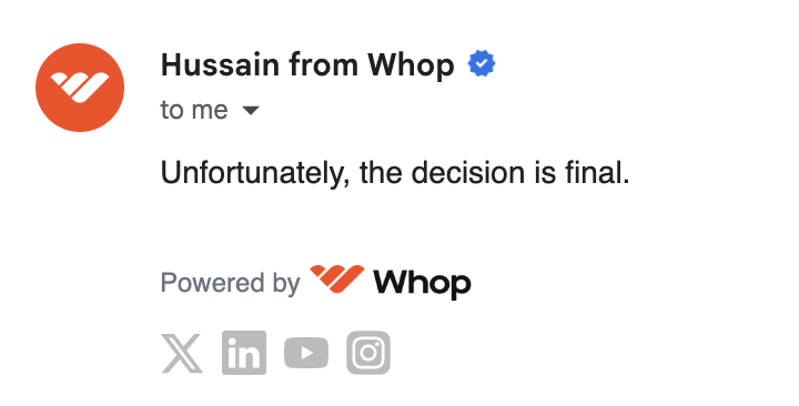 primoskins's tweet photo. @cultured Apparently you only resolve issues with Whop Payments after they've been publicly raised, so it might be worthwhile looking into our account as well.

We've processed ~65K USD in payments through Whop across a timespan of 7 days. 

Within 36 hours we flagged (nearly all) of the payments as fraudulent and raised it with your team via our Slack Connect channel, asking them to improve the anti-fraud system. I was reassured that Sardine (your anti-fraud system) would block the fraud attempts, and that @whop's team was on it.

They did not, and neither did you.

1) We paid all lost chargebacks out of pocket, while a Merchant of Record (which is what you sell yourself to be) is liable for anti-fraud, chargebacks and disputes
2) We paid all chargeback fees (15 USD per chargeback)
3) We paid all 'early dispute alert' fees (35 USD per incoming chargeback)

On top of that, our balance was put 100% in reserve, meaning we can withdraw none of the remaining balance in our @whop account. 

Your team has ceased communication with us back in May. Your support team confirmed all of the funds will remain in reserve and that 'the decision is final'. 

We have questions surrounding the legality, so we've now been forced to initiate formal proceedings against @whop. We are instructing external counsel in the United States. All rights are reserved.