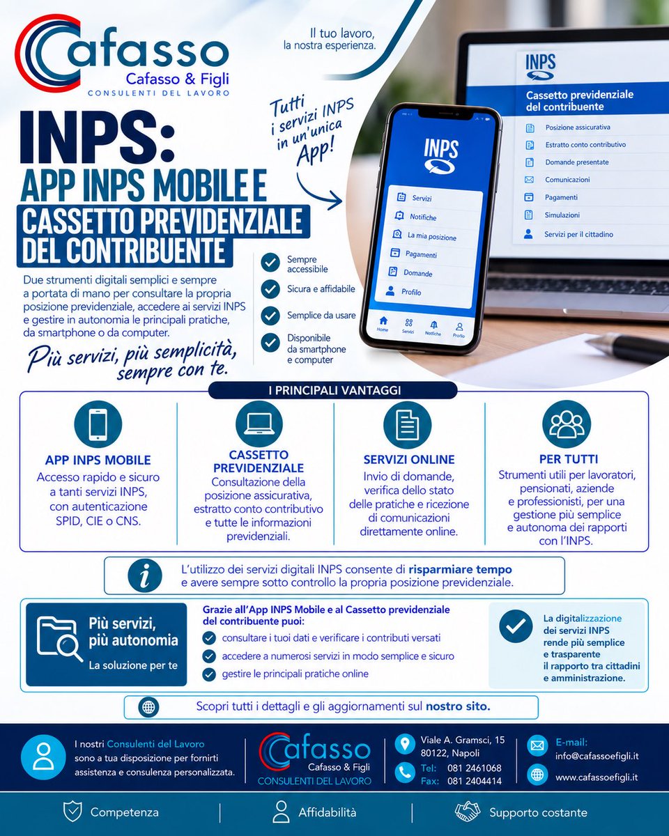 CafassoFigli's tweet photo. INPS: APP INPS MOBILE E CASSETTO PREVIDENZIALE DEL CONTRIBUENTE
🔎 Leggi l’approfondimento completo:
https://t.co/HkAROUuA8z
#CafassoEFigli #INPS #INPSMobile #CassettoPrevidenziale #Artigiani #Commercianti #Contributi #Previdenza #F24 #Digitalizzazione #Imprese https://t.co/fMxvOzdBli