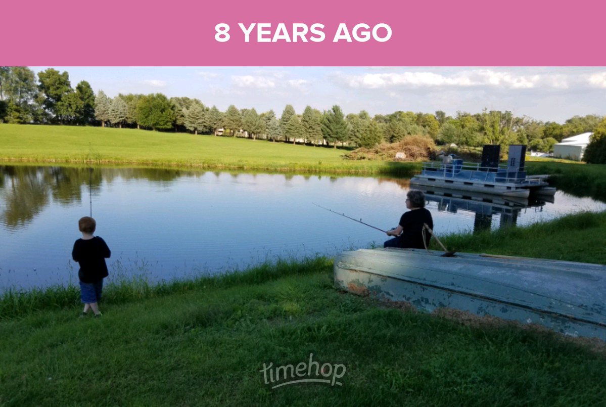 DBFrisk2001's tweet photo. 2018, at my parents' place. At that time, a friend and her son came out to visit us. Her son got to go fishing from the pond, along with my mother. https://t.co/NBRlxYfO2J