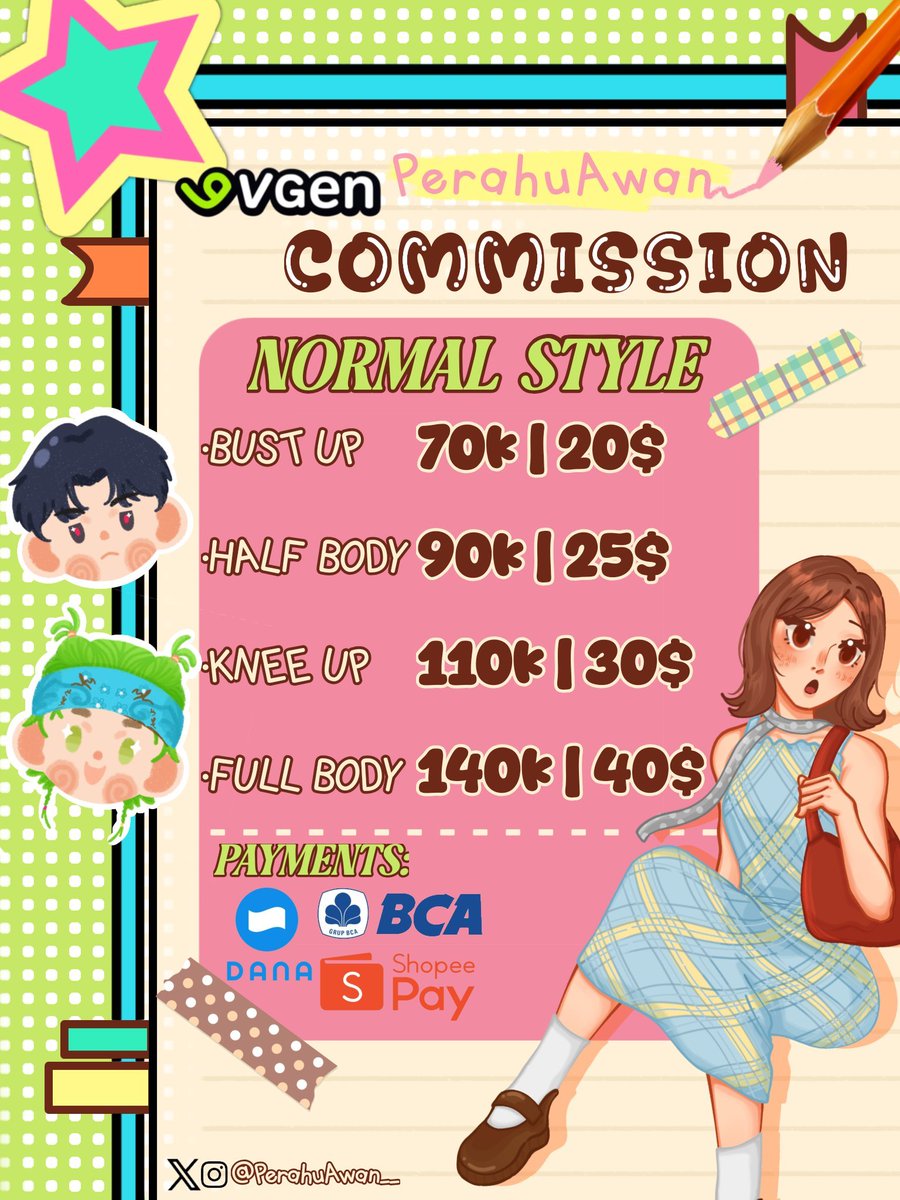 PerahuAwan__'s tweet photo. ‼️URGENT COMMISSION ‼️

(💛&amp;🔁 are very appreciated) 

Hi guys! Since my vgen comms still dont have any clients, aku ingin opcom untuk local 🥰💕 aku butuh sekitar 500k utk kbutuhan sehari" Dan beli 👓.. (Sdh kena minus wktu cek:) 

📩: DM if u're interested!! 

#commissionopen https://t.co/4miU71qfTA