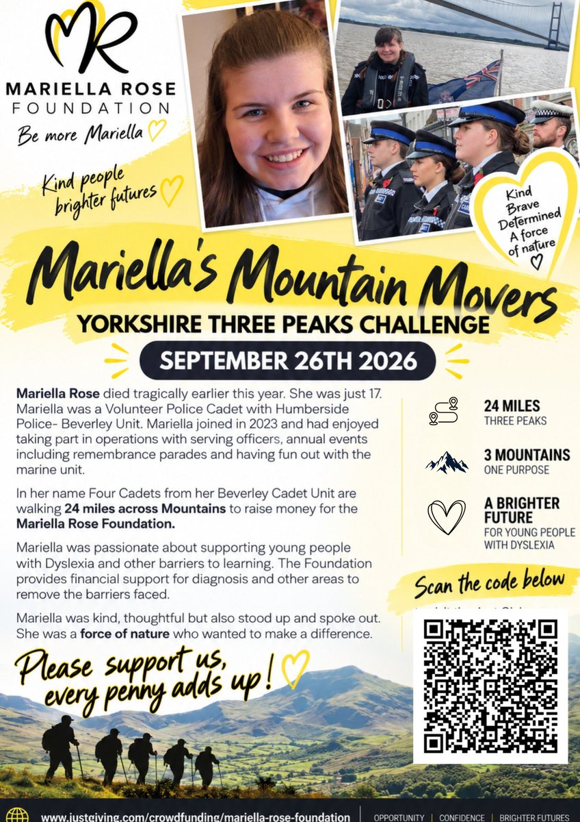 HP_LifestyleYET's tweet photo. Cadets from our Beverley Unit are training for Mariella's Mountain Movers to raise funds for the Mariella Rose Foundation. 

Mariella is always part of what the unit does following her death earlier this year. All the best &amp; Good Luck Cadets!

#BeMoreMariella
@NationalVPC https://t.co/pTBlcAZzQS