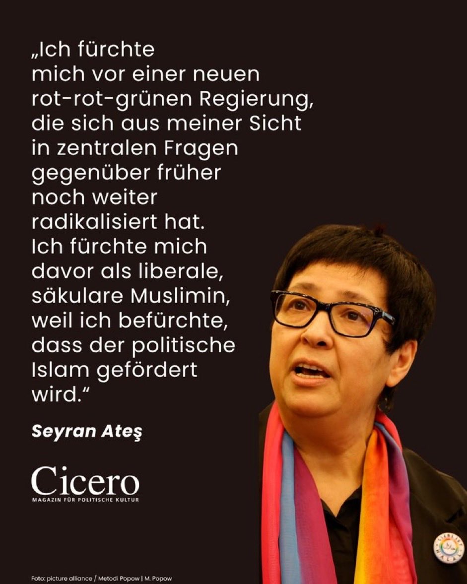 ellamuempert's tweet photo. Das poste ich jetzt täglich bis zur Berlin-Wahl, die Angst moderater Muslime vor einer Förderung des politischen Islams durch R2G. https://t.co/c5jlGCWhVJ