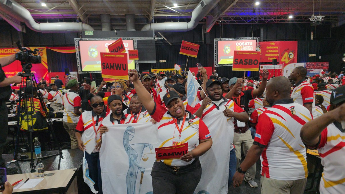 SAMWUnion's tweet photo. COSATU 15th National Congress in session! https://t.co/Sr5jwX0PYT