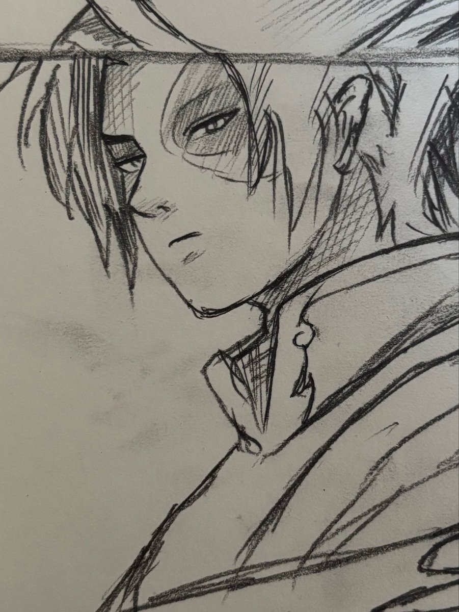 Skufrik's tweet photo. A little bit of the process… I wonder if there are still old-school artists who sketch on paper first 🥲 https://t.co/TcKuWgnRuB