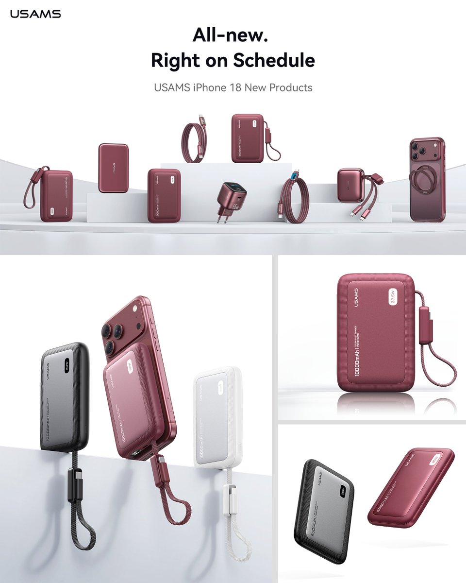 USAMS_GLOBAL's tweet photo. All-new. Right on schedule.
USAMS New Products Launch Event for iP 18 #usams #Powerbank https://t.co/vMRZOiCtU9