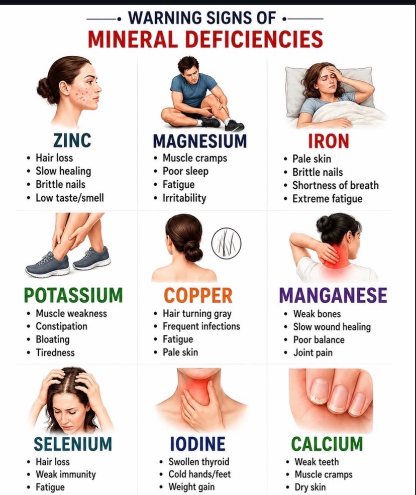 gymsociety's tweet photo. Warning signs of Mineral deficiencies ❗️ https://t.co/Hv0dRlbaLY