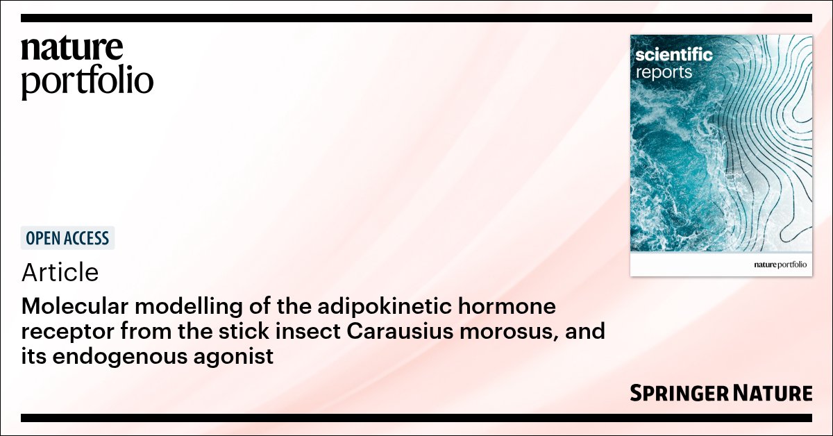 FrancesBiophys's tweet photo. Our paper, Molecular modelling of the adipokinetic hormone receptor from the stick insect Carausius morosus, and its endogenous agonist', is out. #nmr #biophysics https://t.co/o331iK5eWT https://t.co/d82TM4OuZZ