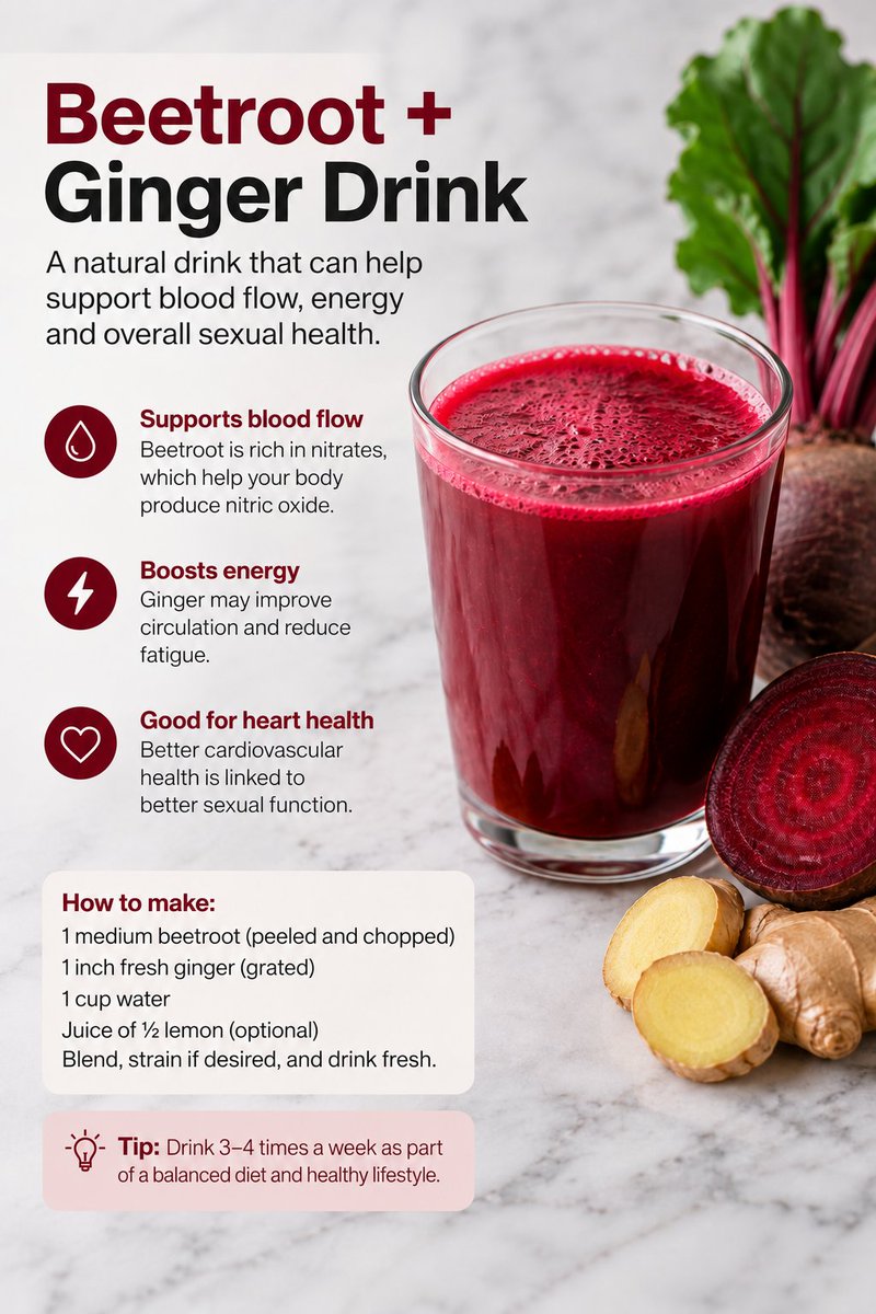 FitnessDr_'s tweet photo. 6 Natural Recipes to Boost Your Bedmatics. 

1. Beetroot + Ginger drink https://t.co/OlrXVFCVIs