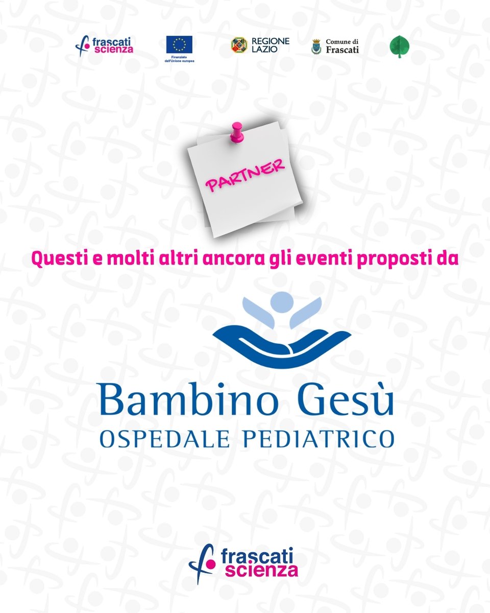 FrascatiScienza's tweet photo. 🔬 Entriamo nei laboratori in cui nasce la medicina del futuro!
Il 25 settembre, insieme a @bambinogesu, 14 esperienze tra DNA, cellule, malattie rare, AI e tecnologie per la cura.
👉 https://t.co/f4qnrAaOqk
#leaf #mscanight #mscactions #frascatiscienza https://t.co/tqp6HYglLO