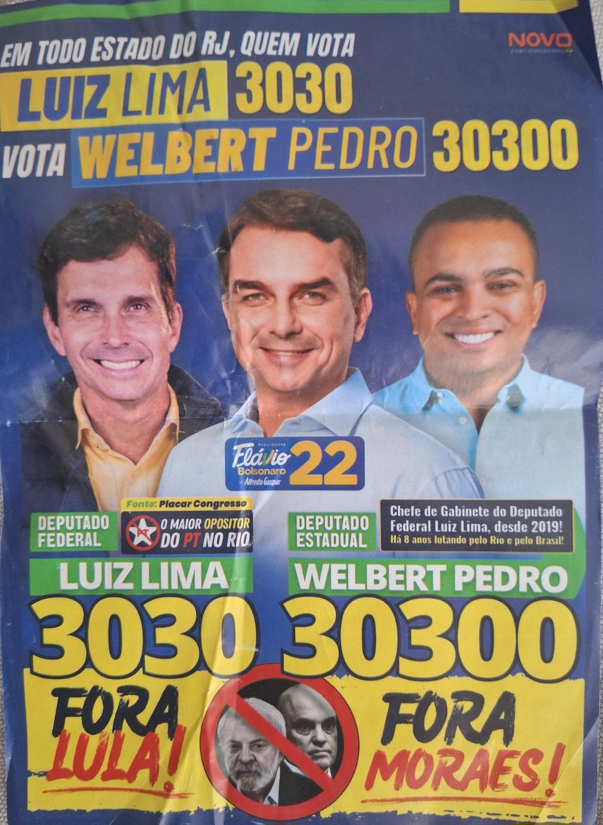 LeoArgus78's tweet photo. @CattelMarilia @Fa1ryNight Aí o Luiz Lima do Partido Novo colocou o Flávio Bolsonaro nos Santinhos. E ainda tem Candidatos do PL que escondem... https://t.co/E9uRTK6Sbi
