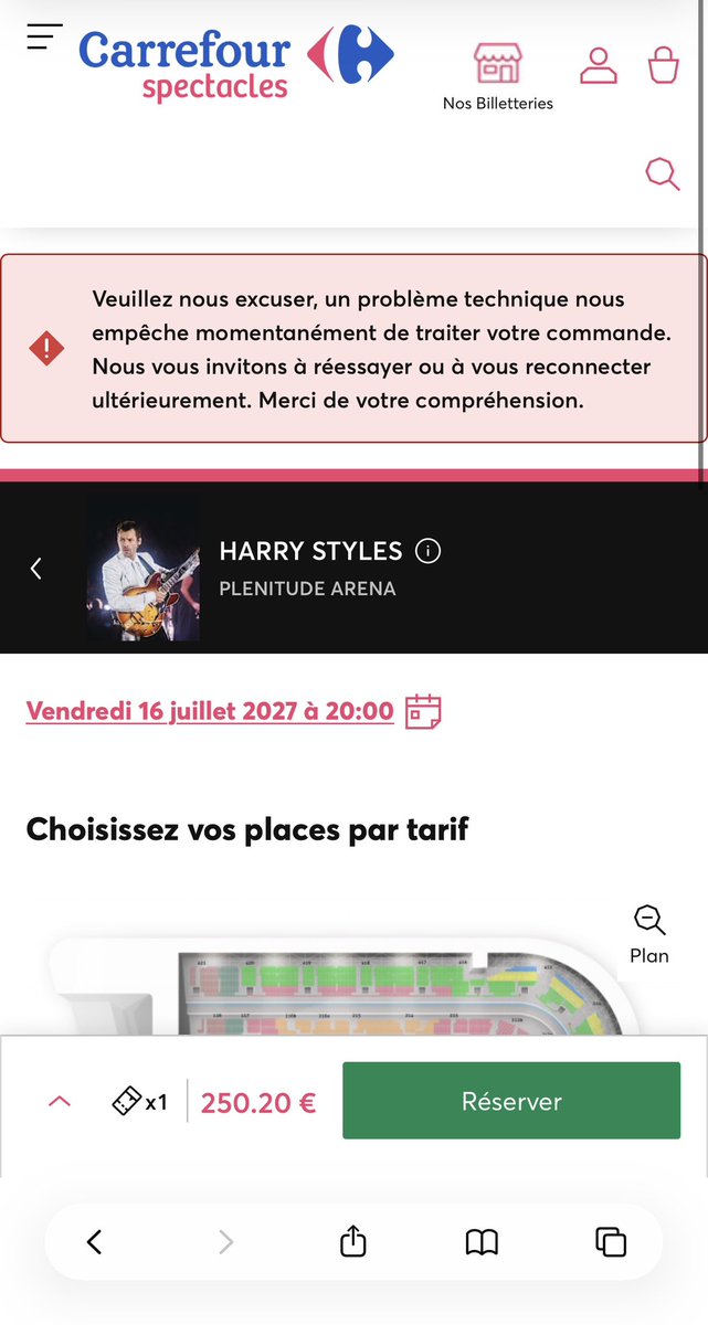 HS_News_2's tweet photo. @plenitudearena Vous, @fnacspectacles, @Carrefour_Spect, @TicketmasterFR je vous déteste aujourd’hui 😭
Que des messages d’erreur depuis 1h30, impossible d’acheter https://t.co/XsYQ6yZiLa
