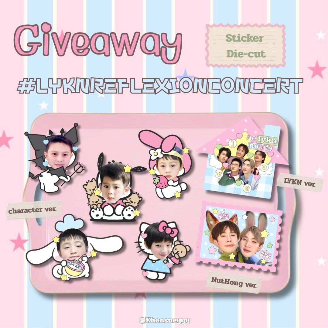 khonsueyyy's tweet photo. ꒰ ੭ '‧̫'꒱੭ pls kindly rt 

:¨·.·¨:
 `·. Giveaway #LYKNReflexionConcert ໒꒱ 
⤜ 100 ea in each ver.♡⤞
✧ Sticker Die-cut #LYKN + character ver.
✧ Sticker Die-cut #NutHong ver.

˚₊· ͟͟͞͞➳❥ 50 ea per day

꒰ఎ Impact arena ★ ໒꒱ 
❀ 23 &amp; 25 Oct 2026 
❀ time: tba https://t.co/7U2qcCcCAc