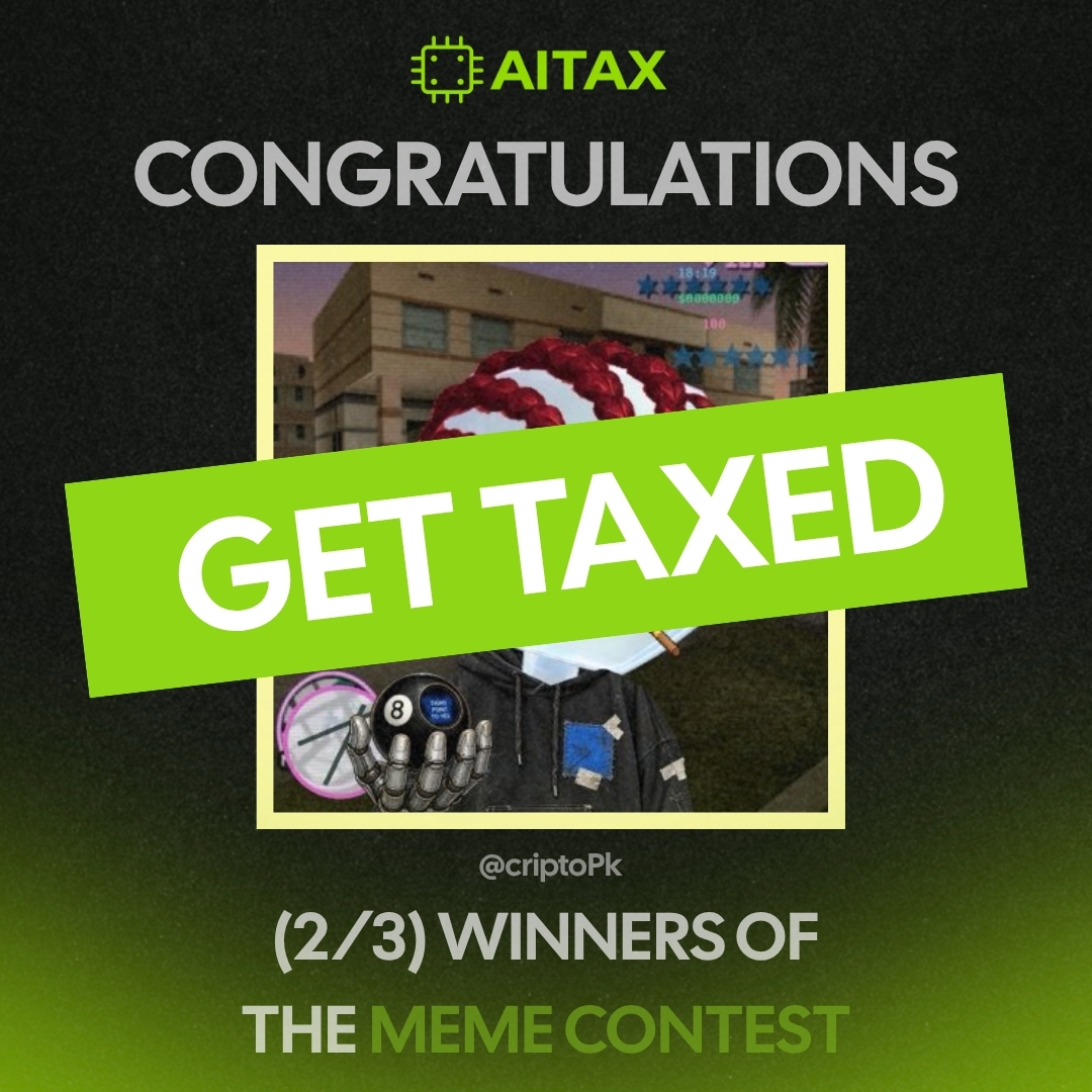 AiTAX_io's tweet photo. We saw the comments earlier, and that was our bad.
We held the raffle again and checked whether the winner was worthy of being taxed.
We found out that this member always tries to show up every day.
Congratulations, @criptoPk! You got taxed.
#AITAX #HOOD #CommunityGiveaway https://t.co/KLFKvqDpNq