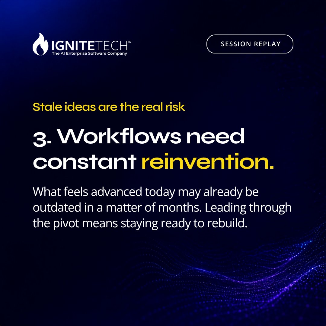 IgniteTech's tweet photo. Leading through an AI pivot means continuing to rethink how the company operates as the technology evolves.
@TheGenAICEO joined @section__ai CEO @GregShove to share what that has looked like inside @IgniteTech.

A few highlights below. Full session: https://t.co/ckpITkVK04
#AIDNA https://t.co/GokR9DHHQw
