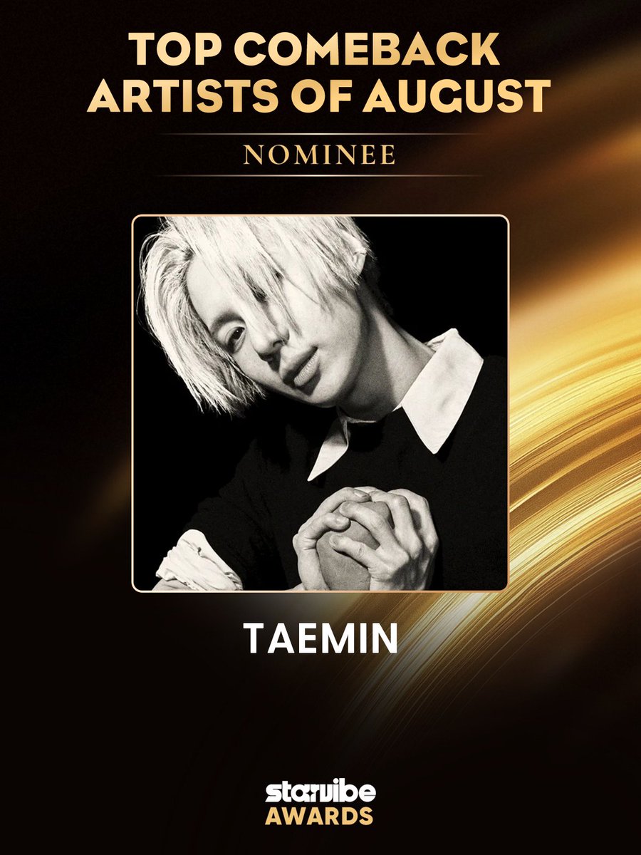 starvibe2015's tweet photo. TAEMIN — STARVIBE AWARDS
#TAEMIN is nominated for TOP COMEBACK ARTISTS OF AUGUST!
Winner chooses ONE:
🇰🇷 Seoul U-PLEX Billboard + 21 DID Screens
🇯🇵 Tokyo YUNIKA VISION
🇹🇭 Bangkok MBK Center LED Screen
Vote now👇
https://t.co/pYdq2twbCd
#StarVibeAwards #TAEMIN #태민 #テミン #泰民