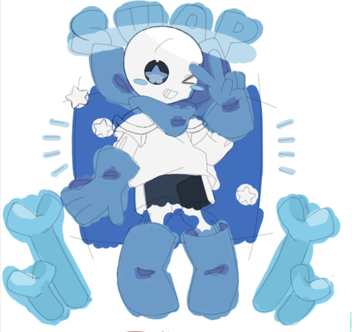 saioshilove0305's tweet photo. Wip　とっっっっっっっても眠かったから塗りがとっっっっっっっても雑🫠明日の自分に託した
#UNDERTALEAU #swapsans https://t.co/Z7z0Xz46bG