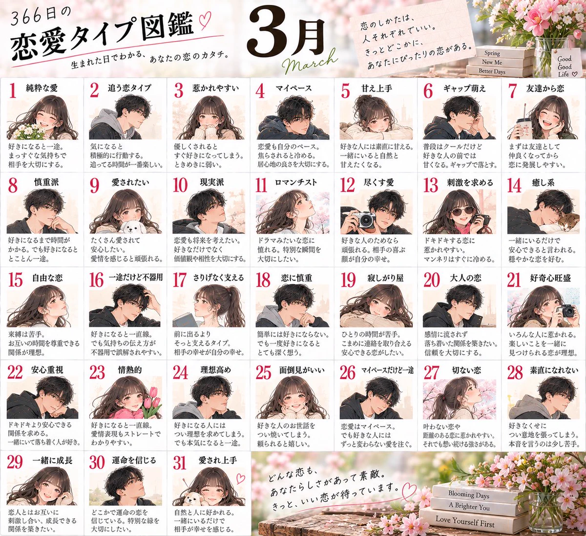 生年 月 日 好き な タイプ